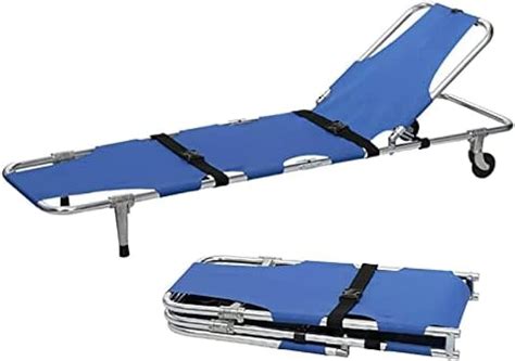 oxford fabric 4 foldable aluminum alloy stretcher|lightweight portable stretcher.